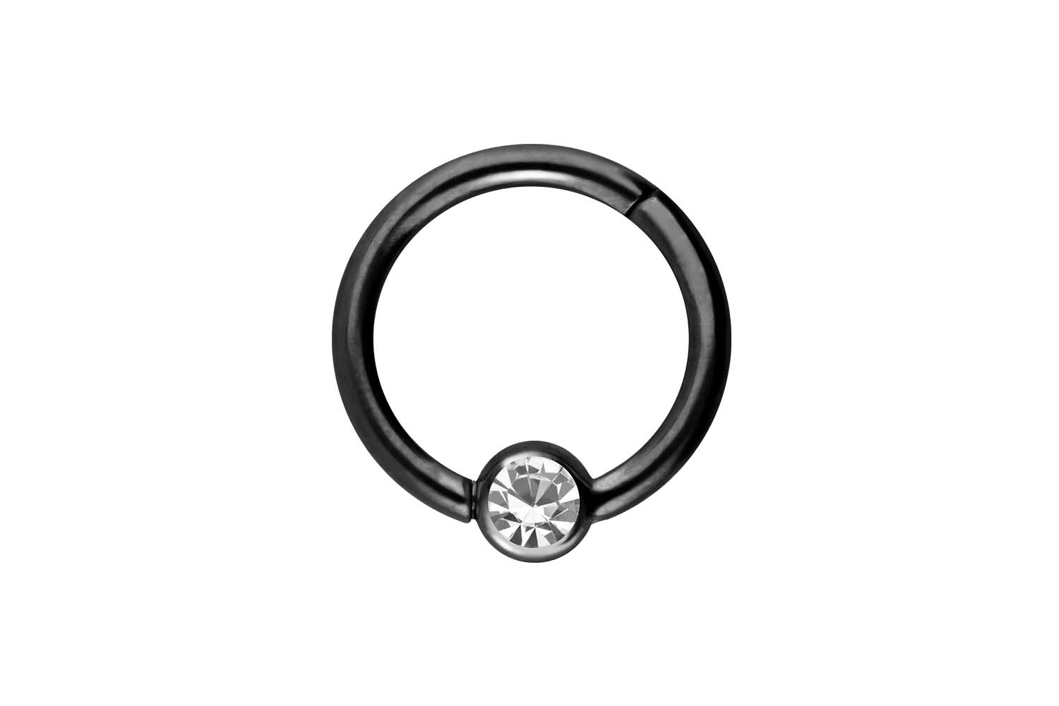 Chirurgenstahl Segmentring Clicker Piercing KRISTALL